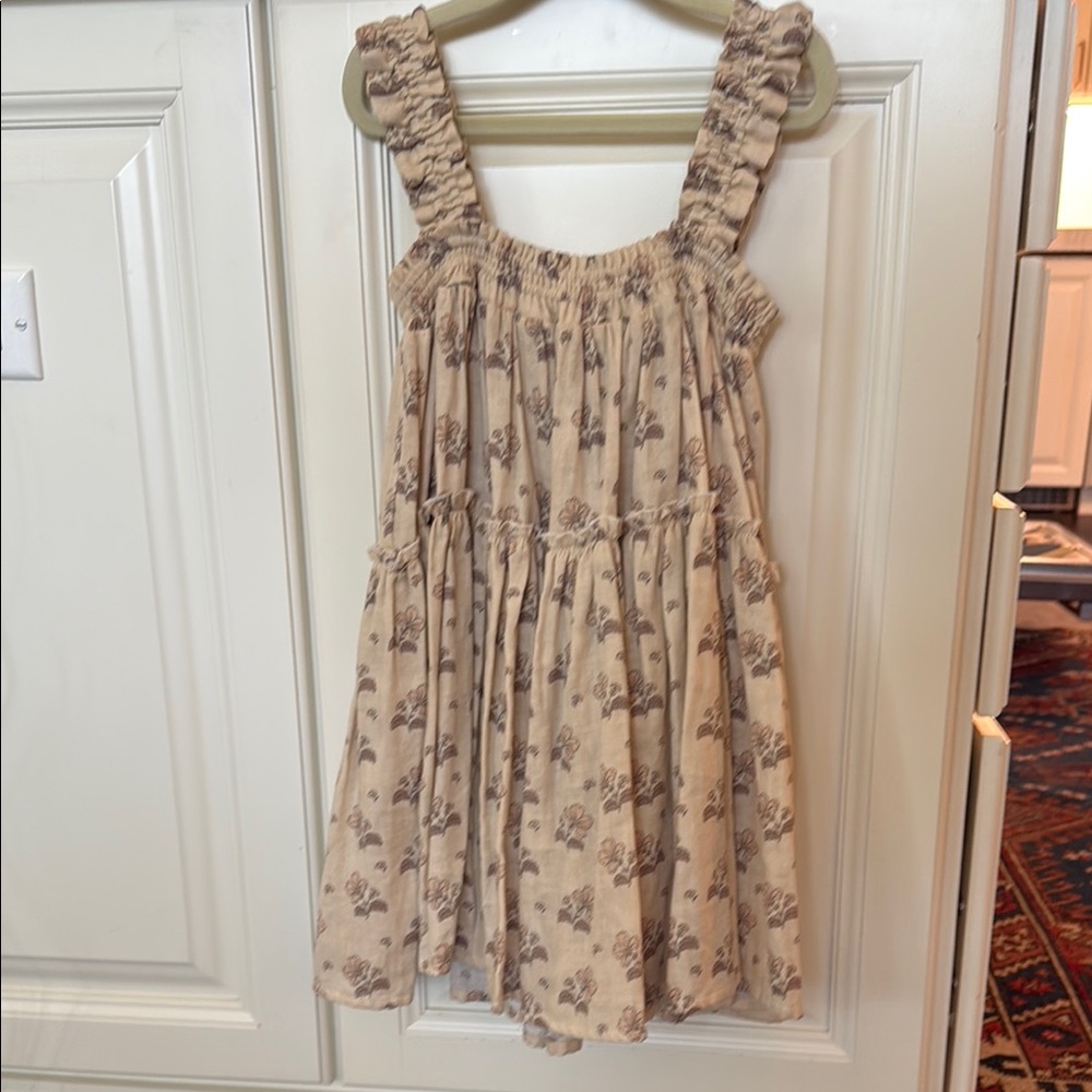 Floral Beige Kids Dress
